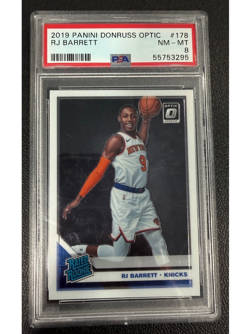 2019 Panini Donruss Optic Rated Rookie #178 RJ Barrett Basketball Card PSA 8 NM/